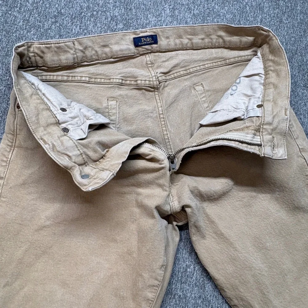 Polo Ralph Lauren‎ Mens Slim Fit Khaki Tan Twill 5-Pocket Pants 31x30.5